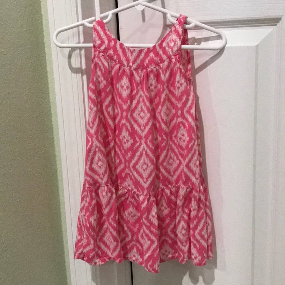 Pink and white sundress